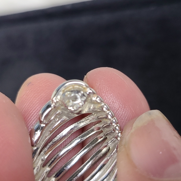 Monet Earrings Silver Tone Studs Classic Everyday Preppy Style Timeless Casual - Picture 5 of 5